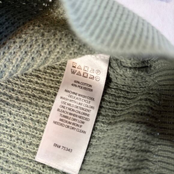 Cynthia Rowley women’s hooded sweater sage green. Size S. Waffle knit - Picture 4 of 8